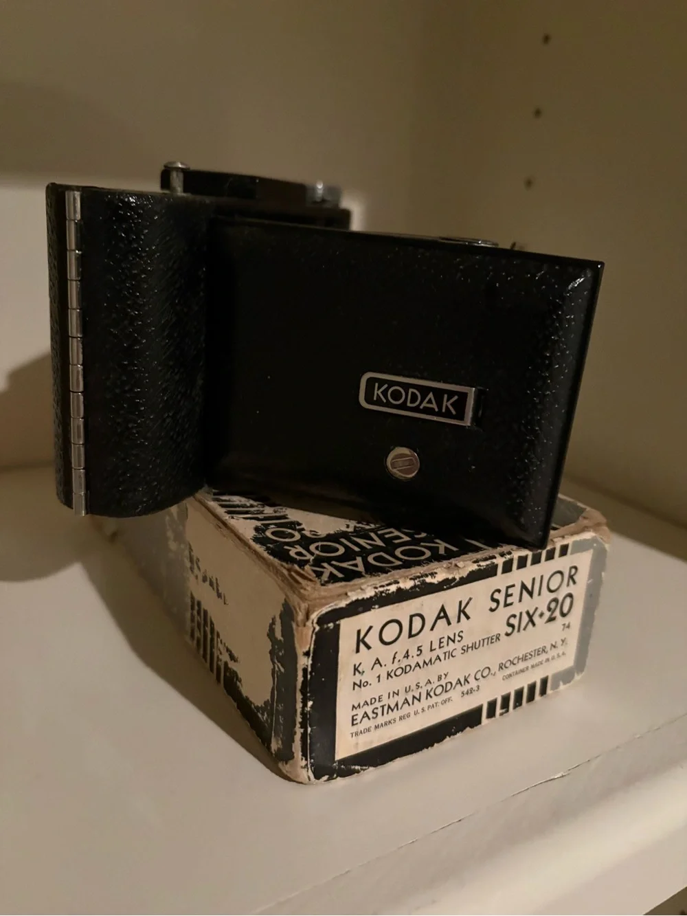 Kodak Black Art Deco Vintage Folding Six-20 Camera